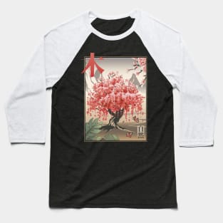 Japanese Cherry Sakura Blossom Baseball T-Shirt